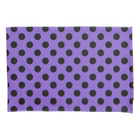 Pos de polka negro sobre lavanda