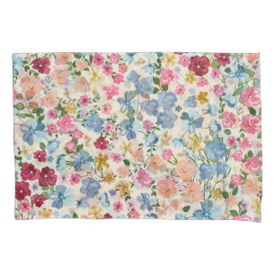 Funda De Cojín Prado de verano medio, patrón de planta florecient