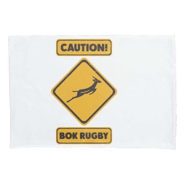 Funda De Cojín Precaución - SpringBoks Cruzando (Anverso)