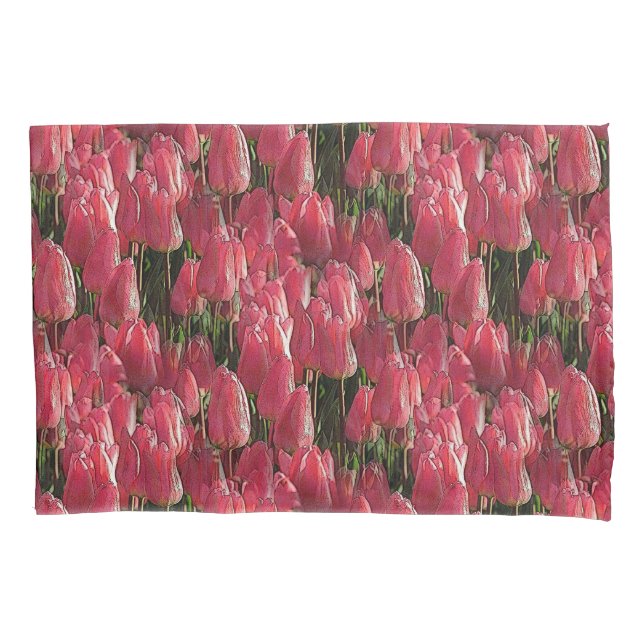 Funda De Cojín Pretty Pink Tulips (Anverso)