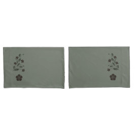 Funda De Cojín Pretty Soft Green Floral Pillowcase Set