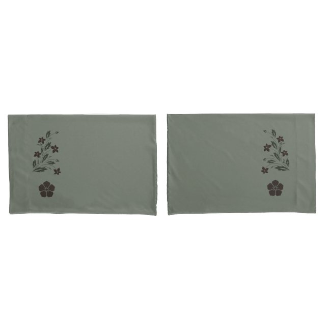 Funda De Cojín Pretty Soft Green Floral Pillowcase Set (Anverso - Set)