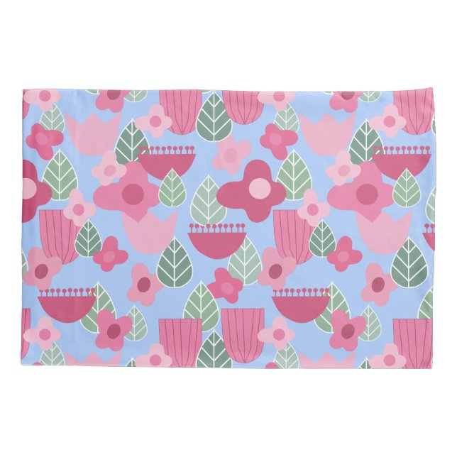 Funda De Cojín Primavera escandinava rosa (Reverso)