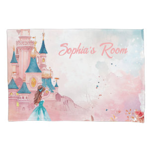 Funda De Cojín Princesa de color de agua rosa