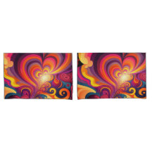 Psicodelia Surreal Swirl Heart Pattern