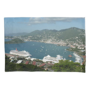 Funda De Cojín Puerto de St. Thomas Islas Vírgenes Estadounidense