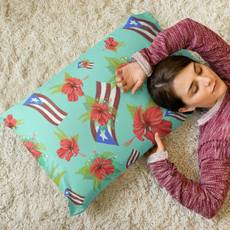 Funda De Cojín Puerto Rican Flag & Flor de Maga