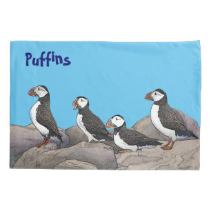 Funda De Cojín Puffins atlánticos