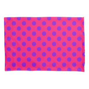 Funda De Cojín Punto de polka morado sobre cereal