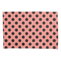 Punto de polka negro sobre melocotón