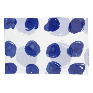 Funda De Cojín Punto Polka, color azul índigo.