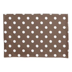Funda De Cojín Punto Polka Marrón