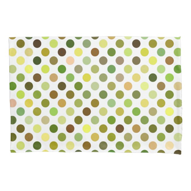 Funda De Cojín Puntos amarillo y verde (Anverso)