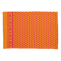 Puntos cuadrados geométricos | naranja rosa calien