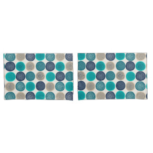 Funda De Cojín Puntos de Círculo Escandinavo Patrón Mandala 1