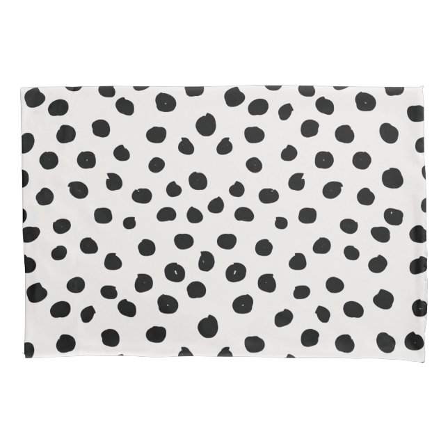Funda De Cojín Puntos De Impresión De Animales Dalmatianos Blanco (Anverso)