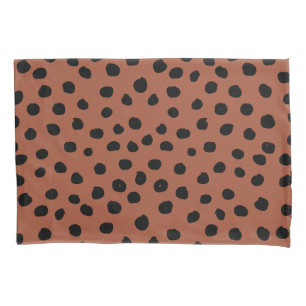 Funda De Cojín Puntos de impresión de leopardo Rust Terracotta C