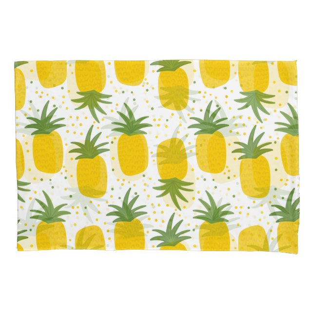 Funda De Cojín Puntos de piña: diseño de frutas de verano (Anverso)