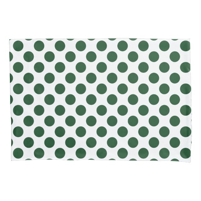 Funda De Cojín Puntos del Polka Verde Forestal (Anverso)