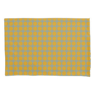 Funda De Cojín Puntos geométricos de polka amarilla en cualquier