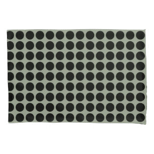 Funda De Cojín Puntos geométricos de polka negra en cualquier co