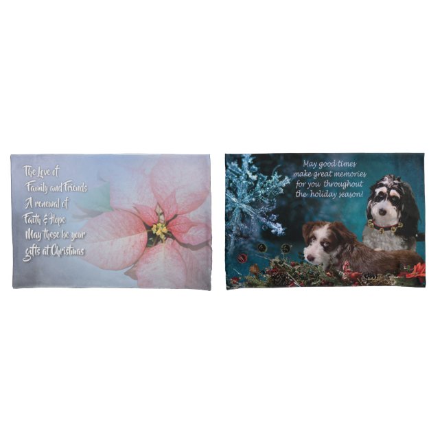 Funda De Cojín pups and flowers reversible pillow cases (Anverso - Set)