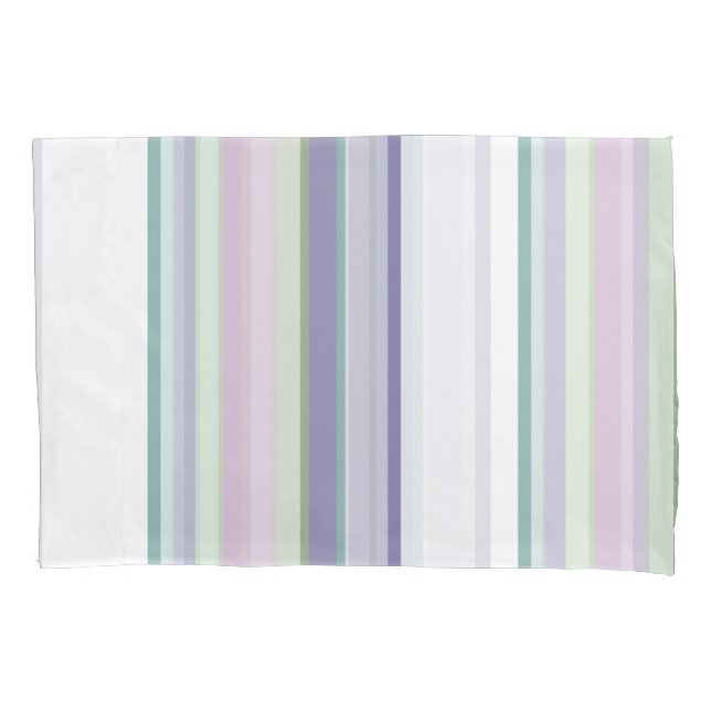 Funda De Cojín Purple, Neptune, sea green, and Lavender stripes (Anverso)