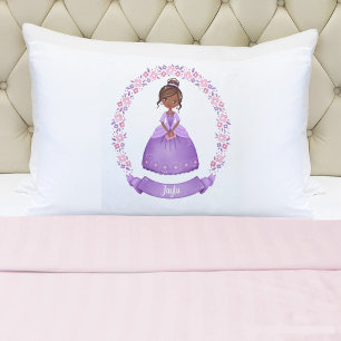 Funda De Cojín Púrpura Morada de cuento Princesa Pillowcase