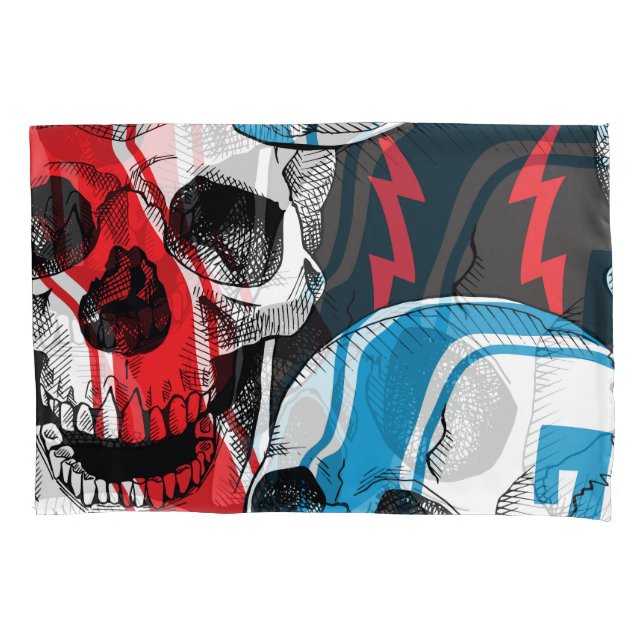 Funda De Cojín Racer Skull: Rebelión sin foco. (Anverso)