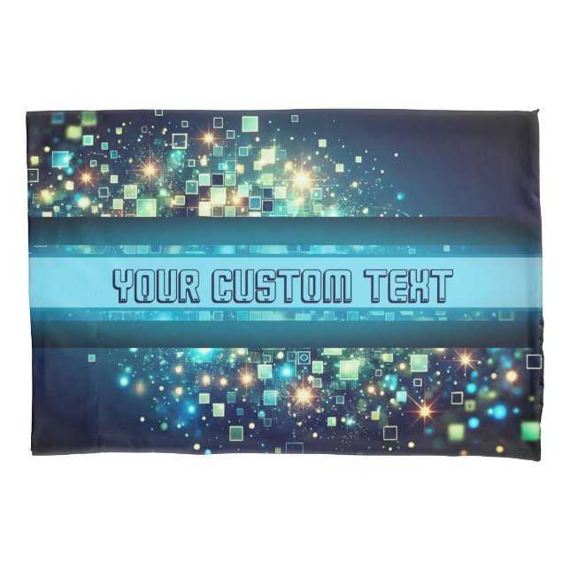 Funda De Cojín Radiant Pixel Bokeh (Anverso-izquierdo)