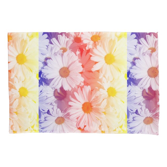 Funda De Cojín Rainbow Daisies (Anverso)