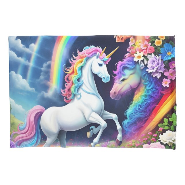 Funda De Cojín Rainbow Unicorn One (Anverso)