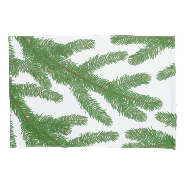 Funda De Cojín Ramas de árbol de abeto verde (Anverso)
