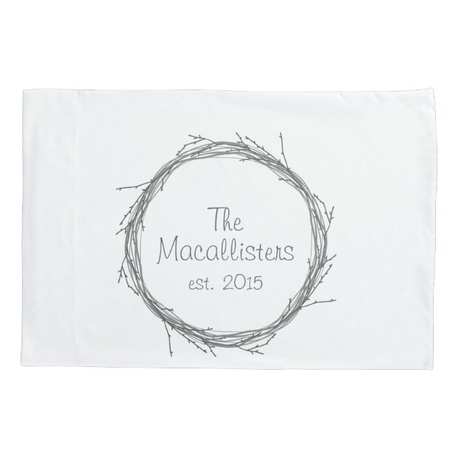 Funda De Cojín Ramitas y vides (Reverso)