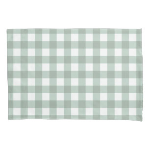 Funda De Cojín Rana de burbujas Gingham - aguijón verde de laurel