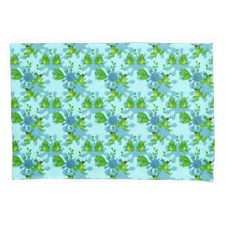 Funda De Cojín Ranas divertidas Patrón Niños Mint
