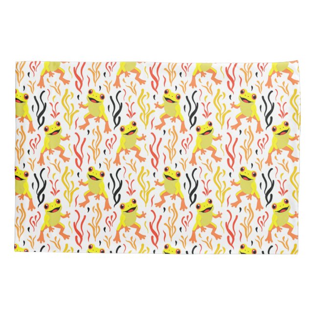 Funda De Cojín Ranas juguetonas (Reverso)