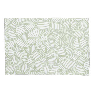 Funda De Cojín Random Leaf Mosaic Pale Green