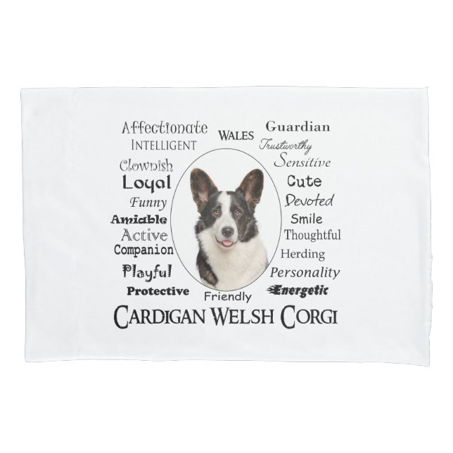 Funda De Cojín Rasgos de Corgi (Anverso)