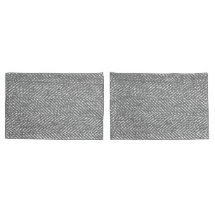 Funda De Cojín Raspa de arenque gris elegante moderna
