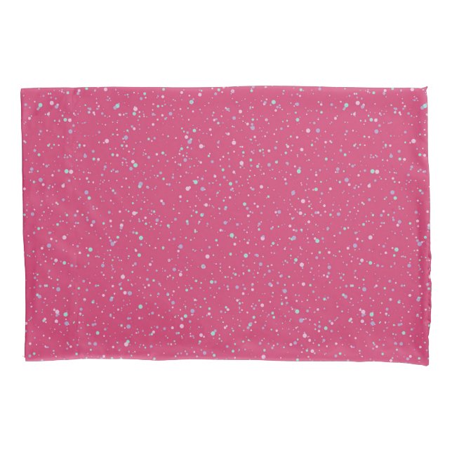 Funda De Cojín Raspberry Paint Speckled Pastel Splatter Paint Pai (Anverso)