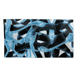 Funda De Cojín Raspones o cintas azules y negros destruidos