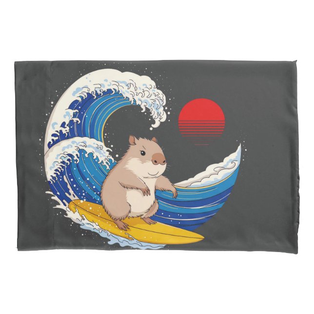 FUNDA DE COJÍN RAT SURFING POR LA NOCHE (Anverso)