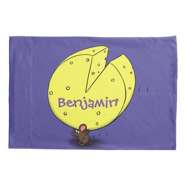 Funda De Cojín Ratón blanco con ilustracion personalizado de ques (Reverso)