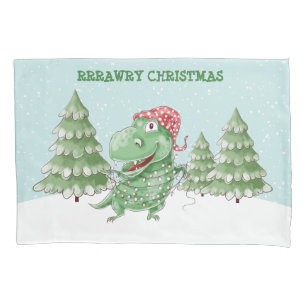 Funda De Cojín Rawry Navidad Tonto T Rex Dinosaurio
