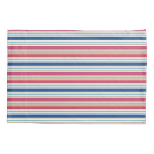 Funda De Cojín Raya azul roja de los colores de muy buen gusto