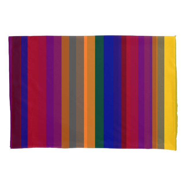 Funda de cojín rayada multicolor (Anverso-izquierdo)