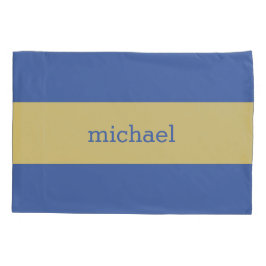 Funda De Cojín Rayas amarillas en CUALQUIE monograma del