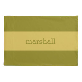 Funda De Cojín Rayas amarillas en cualquier monograma Personaliza