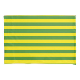 Funda De Cojín Rayas amarillas y verdes